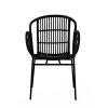 FURNITURE Premier Conservatory | Lagom Black Natural Rattan Chair With Raised Sides