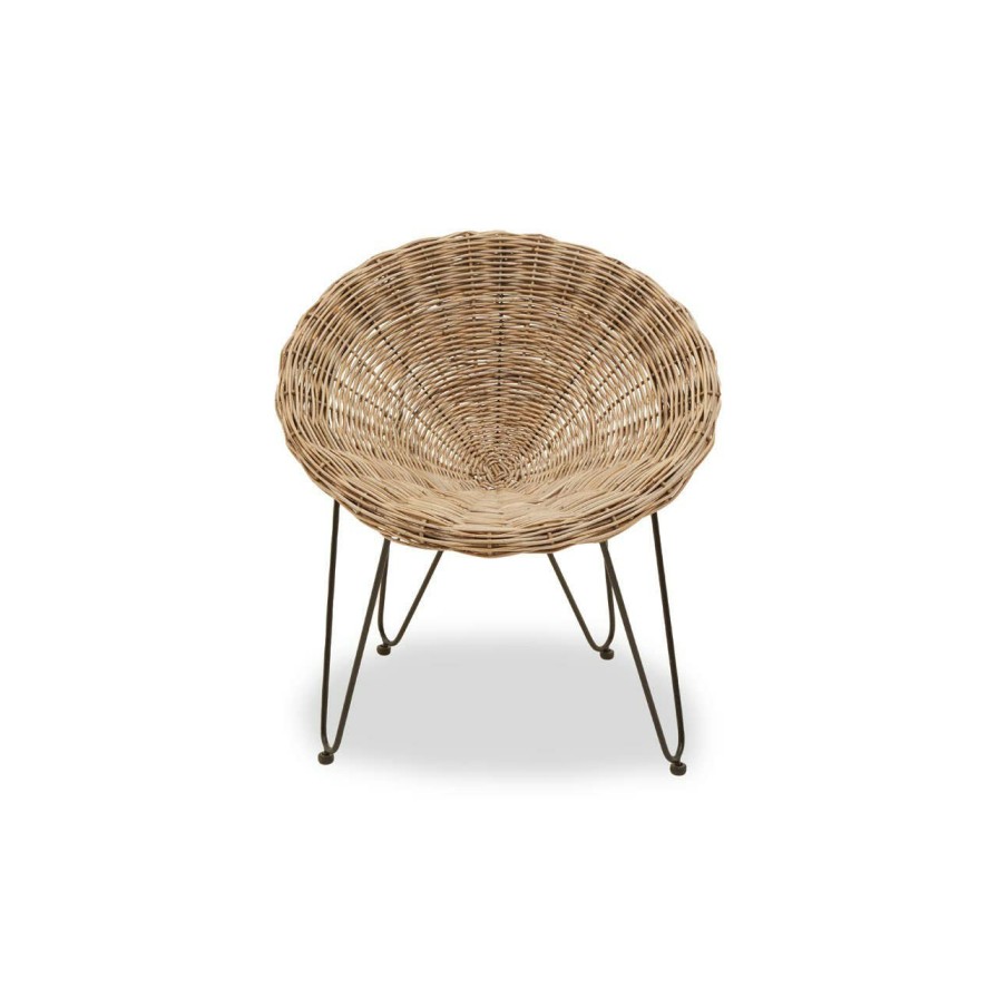 FURNITURE Fifty Five South Seating | Grey Kubu Natural Rattan Chair