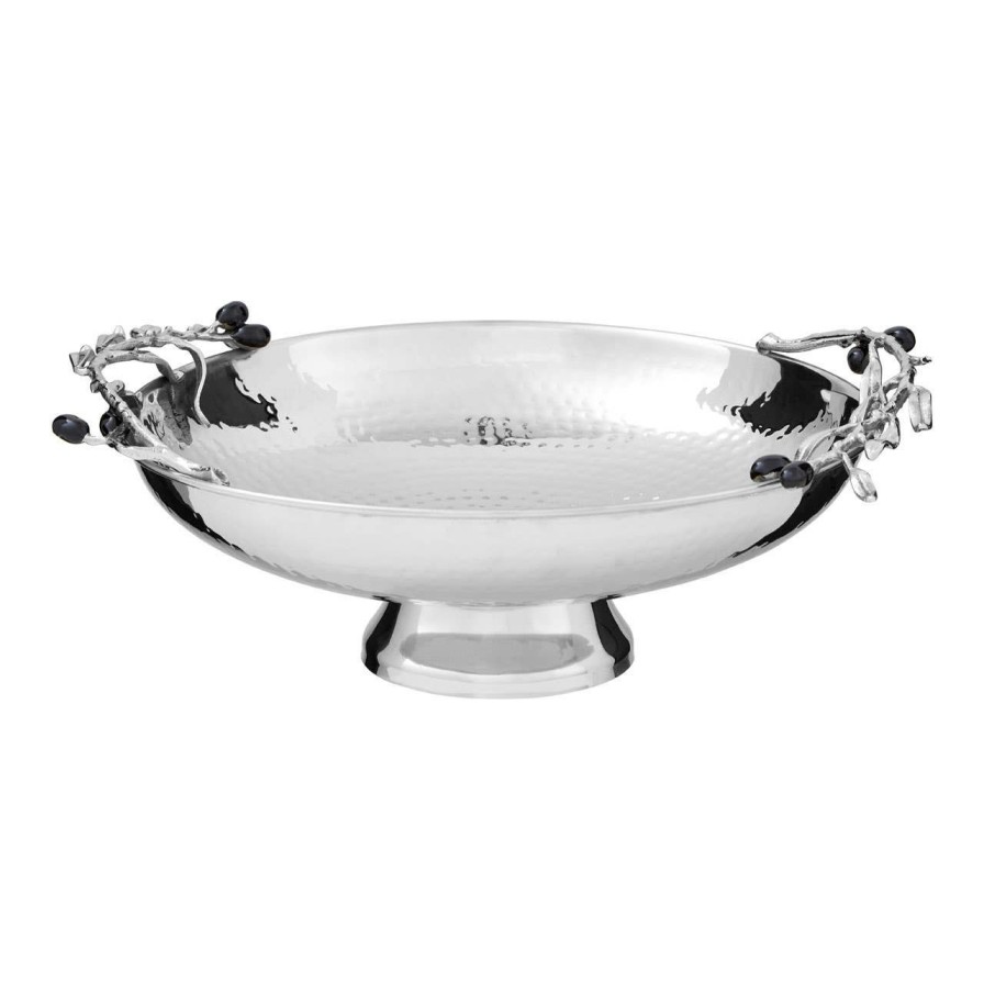 Kitchen and Dining Premier Fruit Bowls and Hangers | Miressa Low Silver Grapes Fruit Bowl