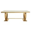 FURNITURE Fifty Five South Dining Tables | Moda Dining Table With Brushed Gold Base