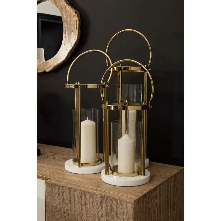 Accessories Fifty Five South Lanterns | Martina Large Hurricane Lamp With Handle