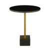 FURNITURE Fifty Five South Side Tables | Rabia Black Marble Side Table