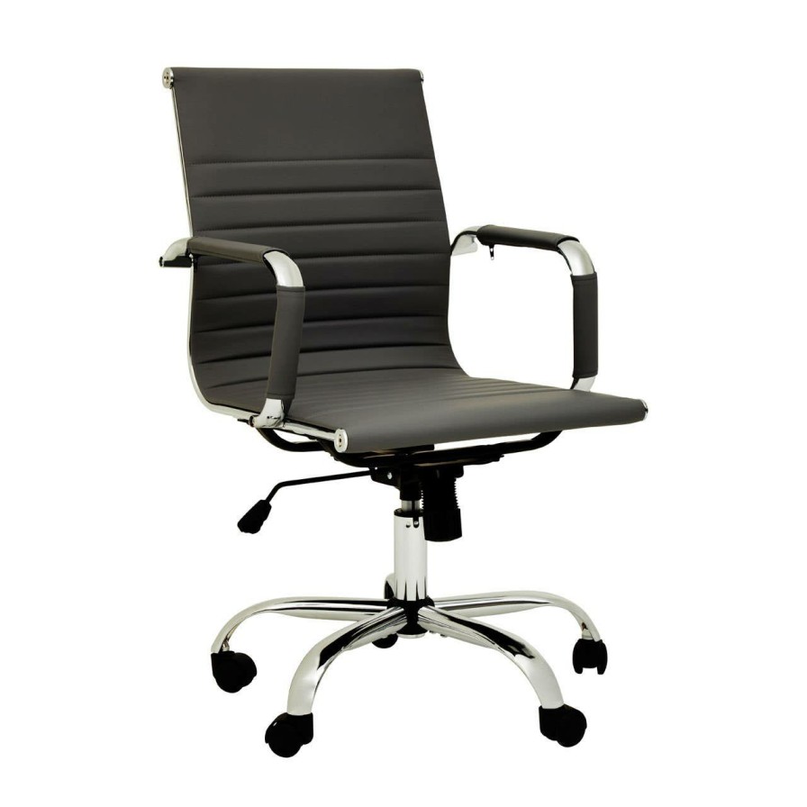 FURNITURE Premier Home Office Chairs | Brent Black Low Back Home Office Chair