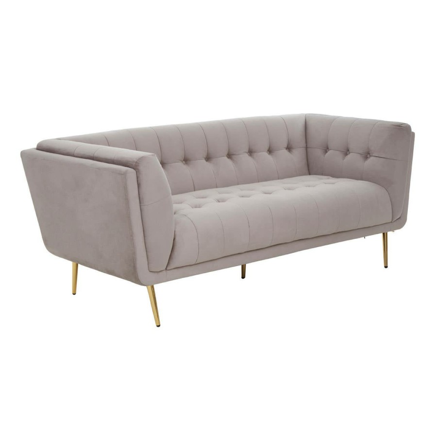 FURNITURE Premier Sofas | Harita Mink Velvet Sofa