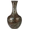 Accessories Fifty Five South Vases, Planters and Plant Stands | Crackle Mosaic Bottle Vase