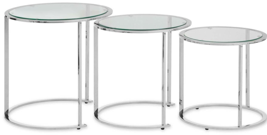 FURNITURE Premier Nesting Tables | Allure Set Of 3 Silver Nesting Table S