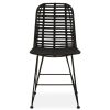 FURNITURE Premier Dining Chairs | Lagom Black Natural Rattan Dining Chair