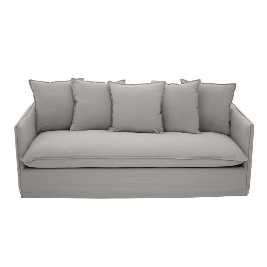 FURNITURE Fifty Five South Seating | Antibes 3 Seater Grey Sofa