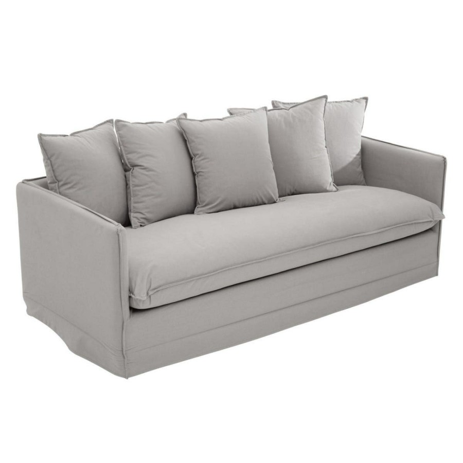 FURNITURE Fifty Five South Seating | Antibes 3 Seater Grey Sofa