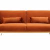 FURNITURE Premier Seating | Hatton Burnt Orange Velvet Sofa Bed