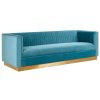 FURNITURE Fifty Five South Seating | Opal 3 Seat Light Blue Sofa