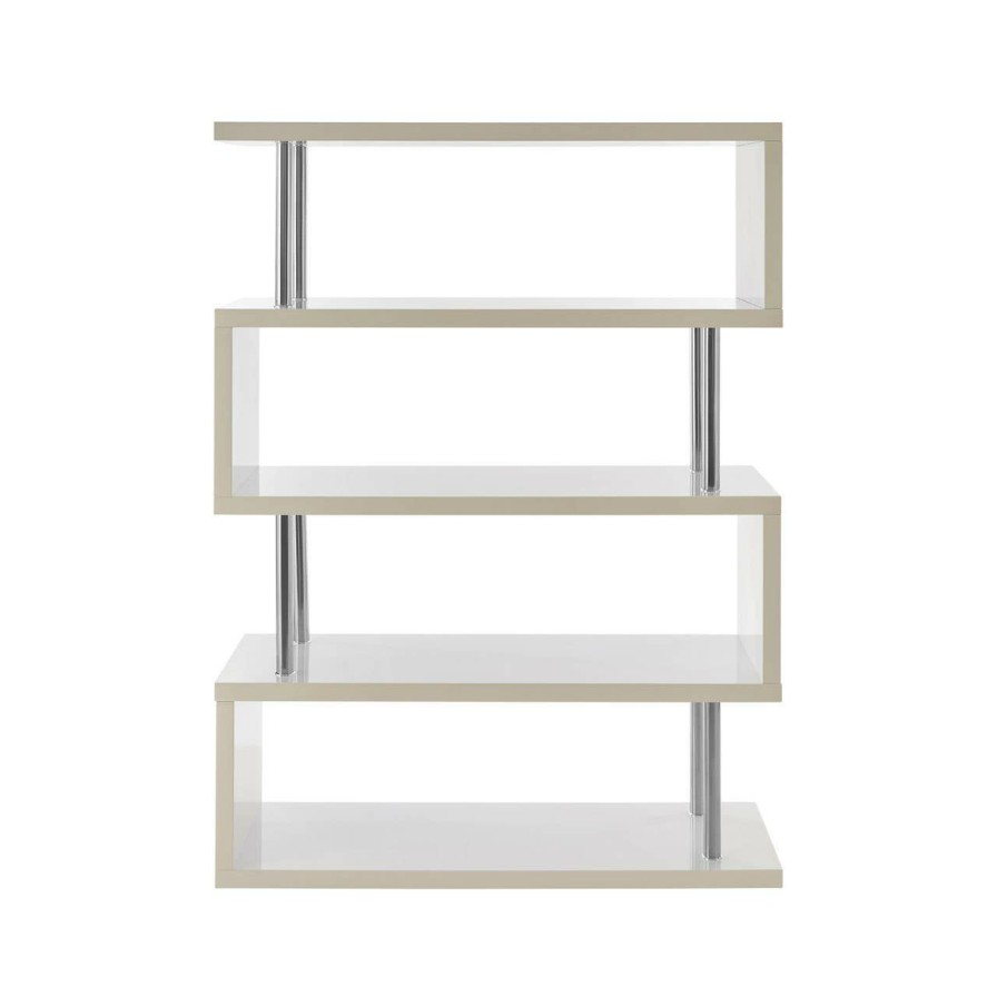 FURNITURE Premier Storage | Maze 4 Tier White Gloss Wide Shelf Unit