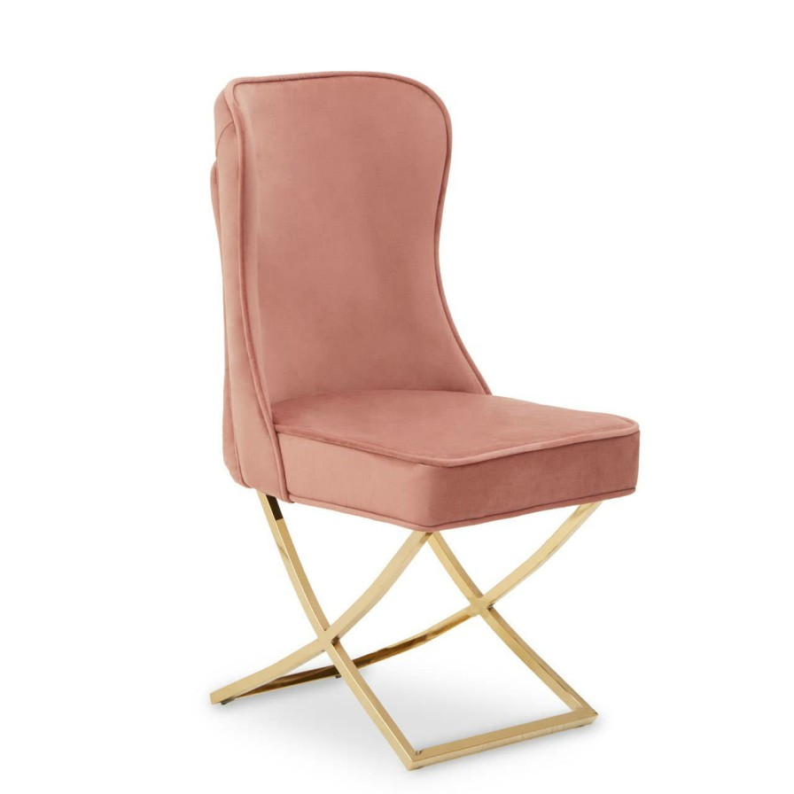 FURNITURE Fifty Five South Seating | Belle Dusky Pink Velvet Chair