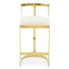 FURNITURE Fifty Five South Bar Seating | Azalea Ivory Velvet Bar Stool