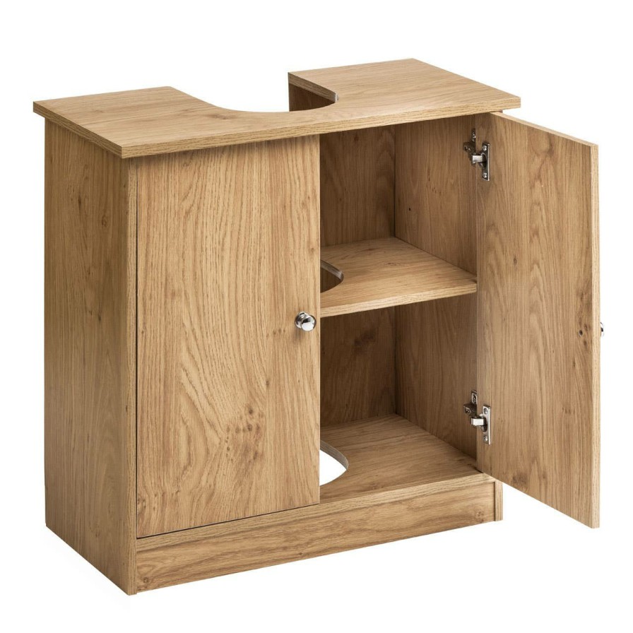 Bathe and Utility Premier Racks, Caddies and Shelf Units | Portland Oak Veneer Under Sink Cabinet