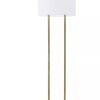 Accessories Fifty Five South Floor Lamps | Nolan White And Gold Floor Lamp