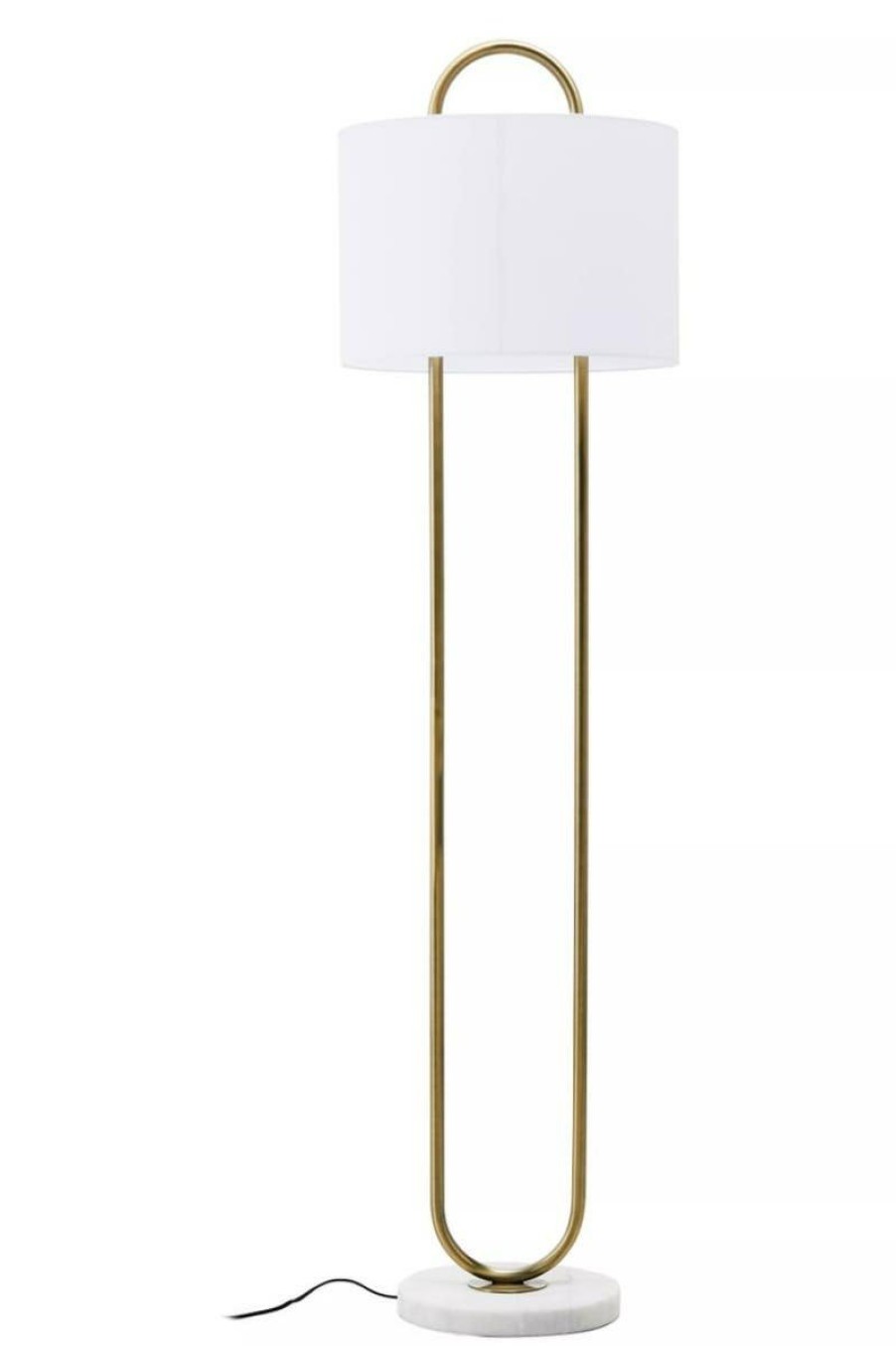 Accessories Fifty Five South Floor Lamps | Nolan White And Gold Floor Lamp