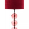 Accessories Premier Table Lamps | Mistro Burgundy Suede Effect Shade Table Lamp