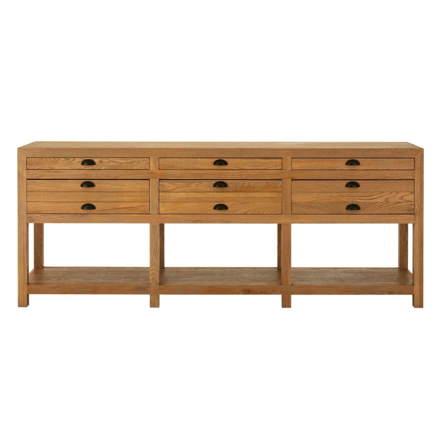 FURNITURE Fifty Five South Storage | Lyon Grey Oak Wood Sideboard