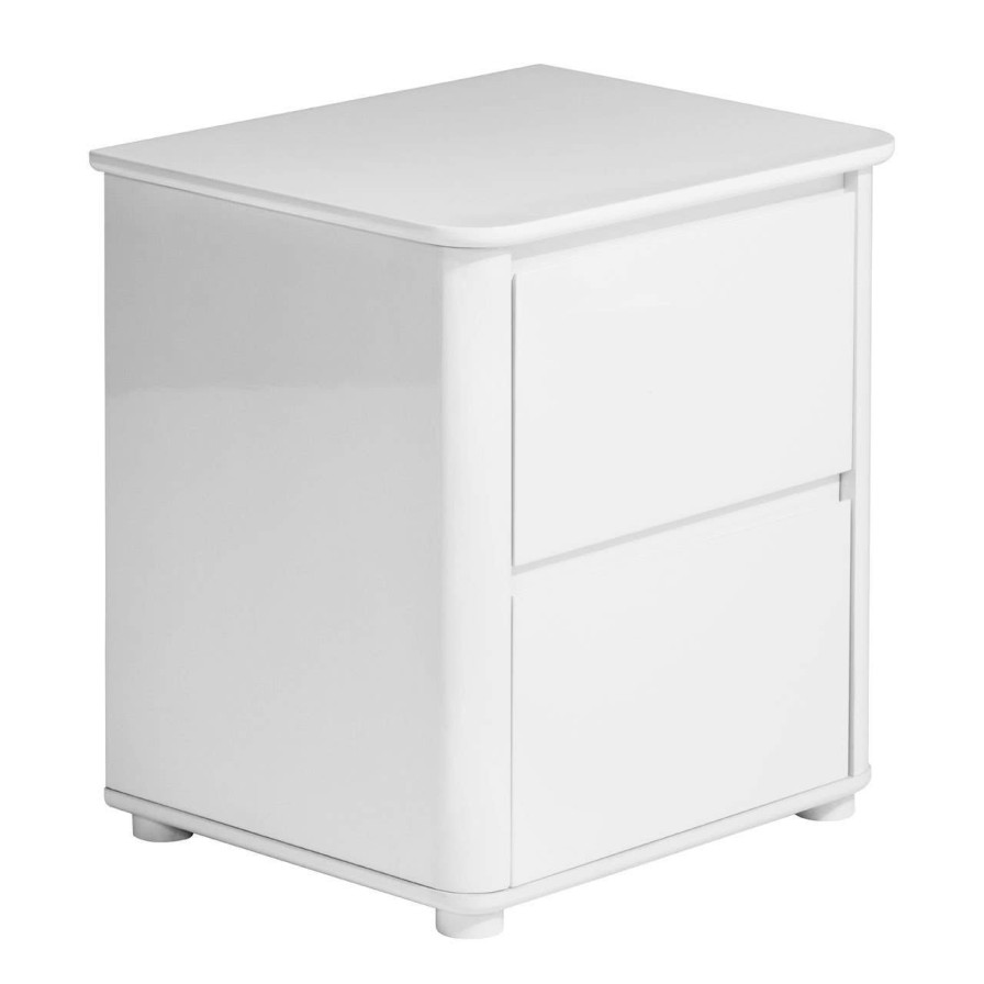 FURNITURE Premier Bedside Tables | Moritz White High Gloss Bedside Cabinet