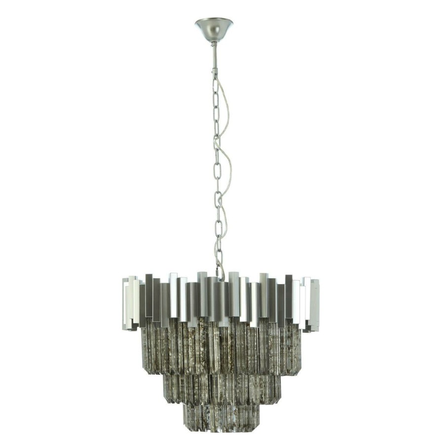 Accessories Fifty Five South Chandeliers | Lustra Small Nickel Painted Chandelier