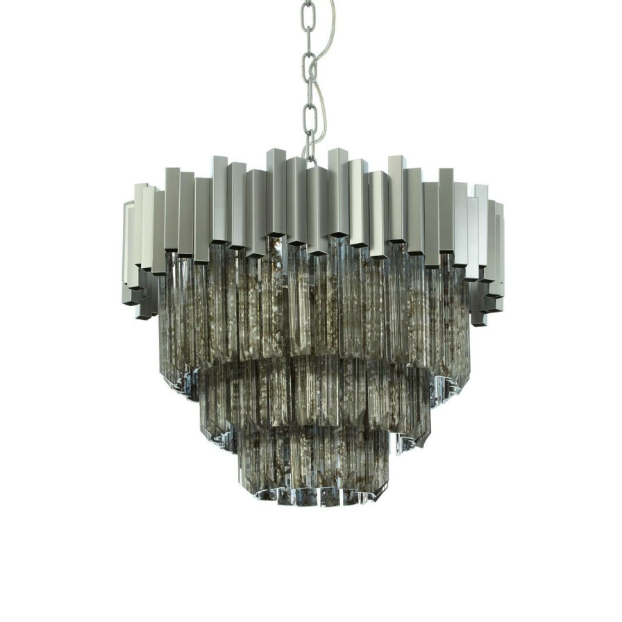 Accessories Fifty Five South Chandeliers | Lustra Small Nickel Painted Chandelier