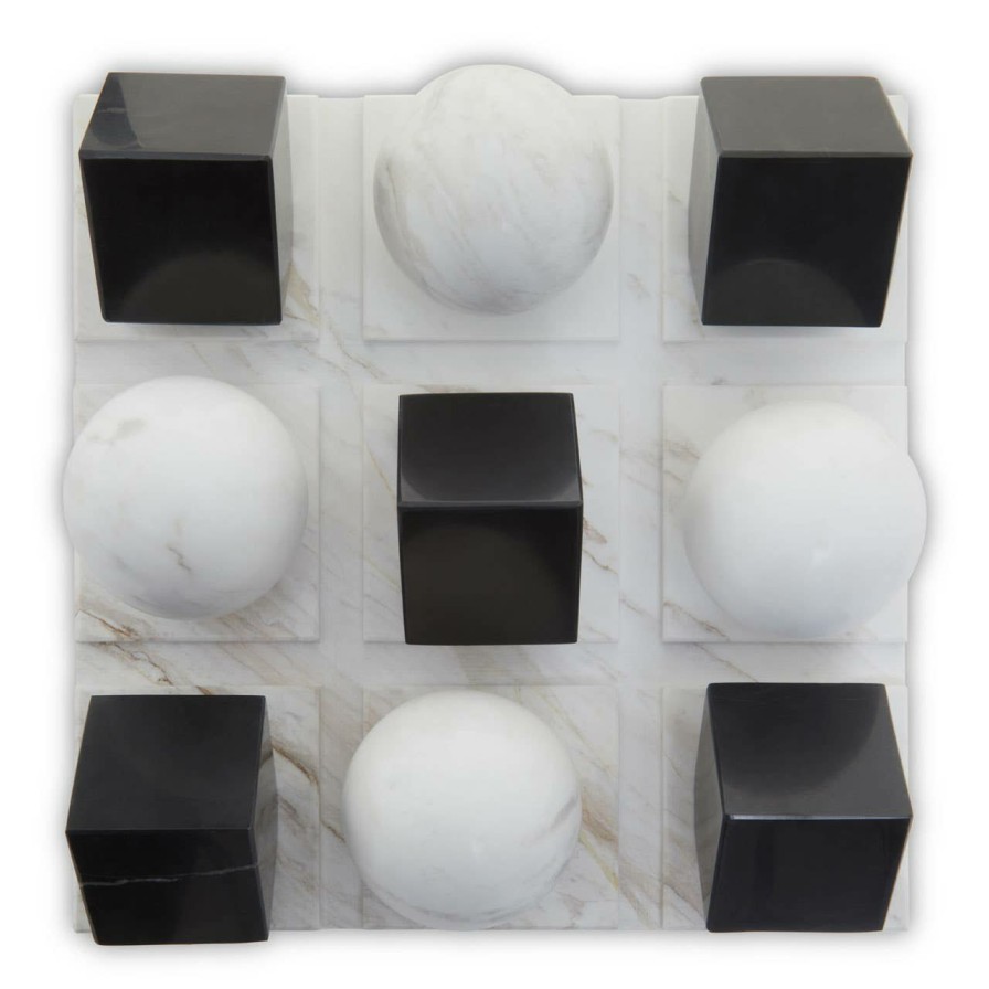 Accessories Fifty Five South Games | Flos Black And White Tic Tac Toe Game