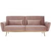 FURNITURE Premier Seating | Hatton Pink Velvet Sofa Bed