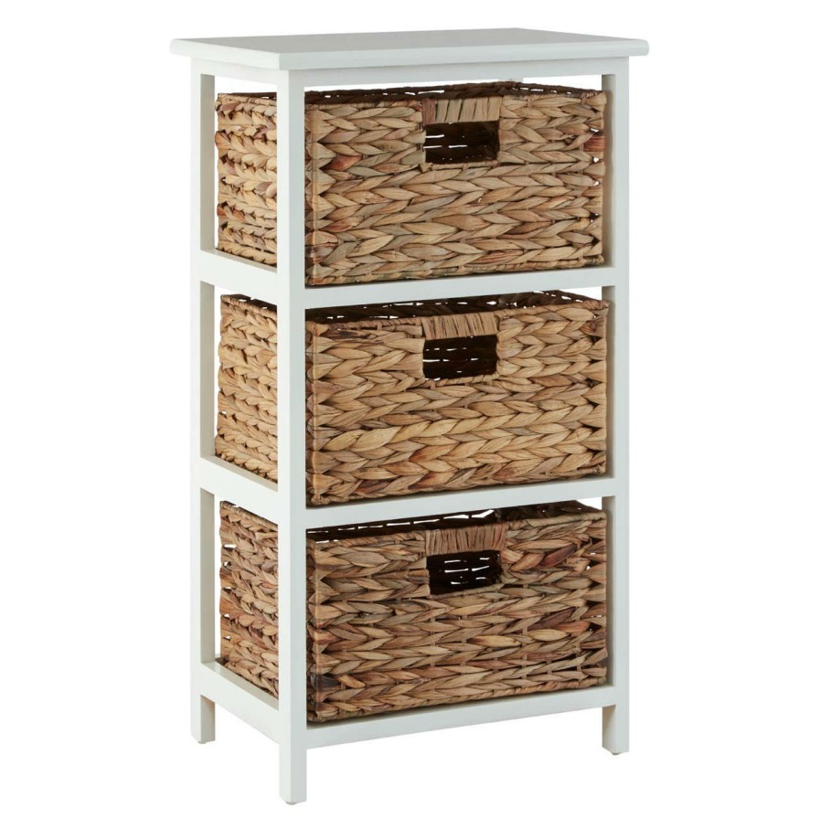 FURNITURE Premier Storage | Padstow 3 Drawer White Frame Storage Unit