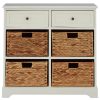 FURNITURE Premier Storage | Vermont Ivory 2 Drawer 4 Baskets Cabinet