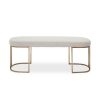 FURNITURE Fifty Five South Seating | Gilden Natural Bench With Curved Base