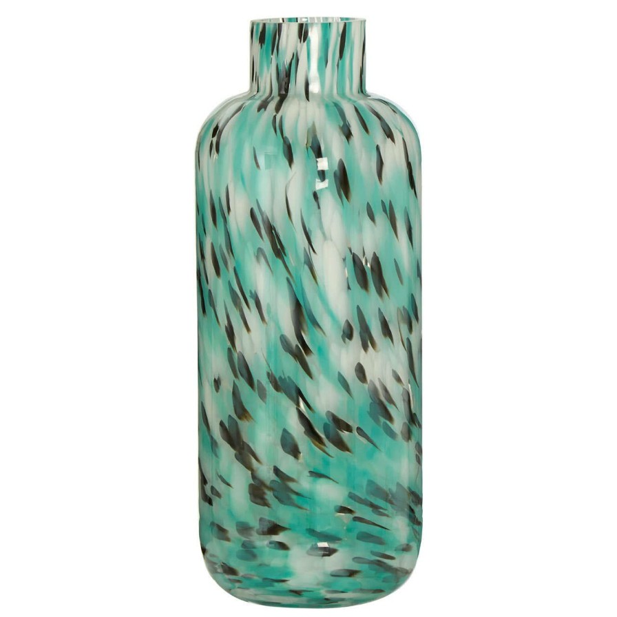 Accessories Fifty Five South Vases, Planters and Plant Stands | Callia Turquoise Speckle Vase