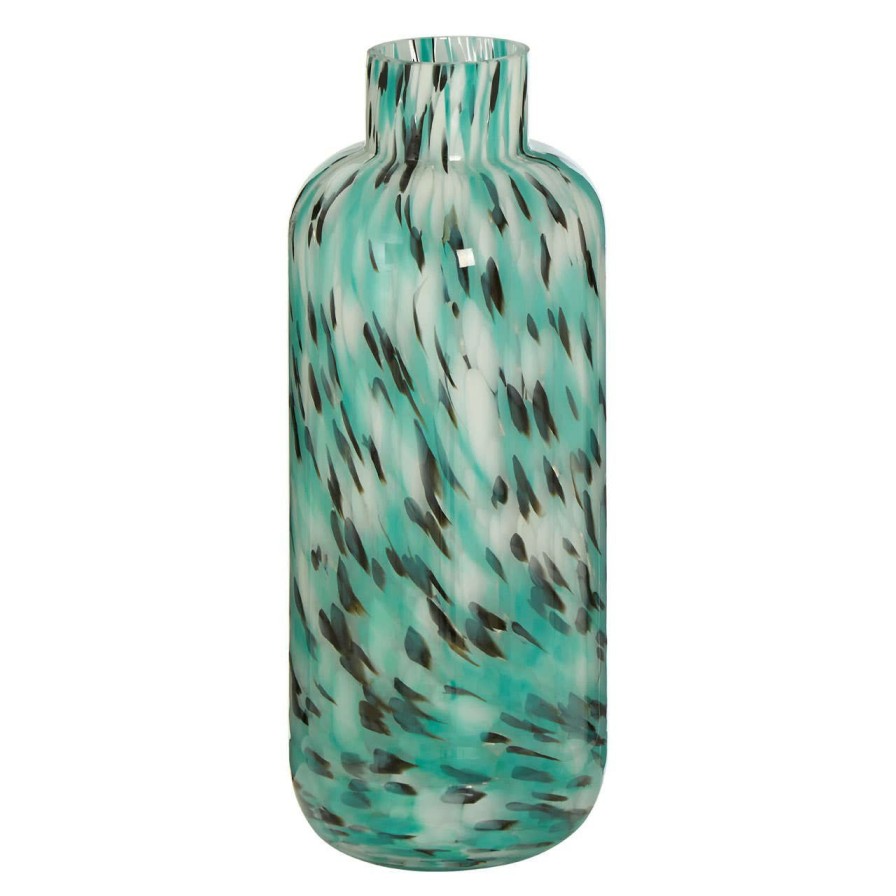 Accessories Fifty Five South Vases, Planters and Plant Stands | Callia Turquoise Speckle Vase