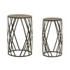 FURNITURE Premier Side Tables | Avantis Set Of 2 Black Metal Round Side Tables