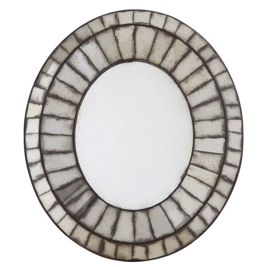 Bathe and Utility Fifty Five South Mirrors | Riza Oval 3D Mozaic Wall Mirror