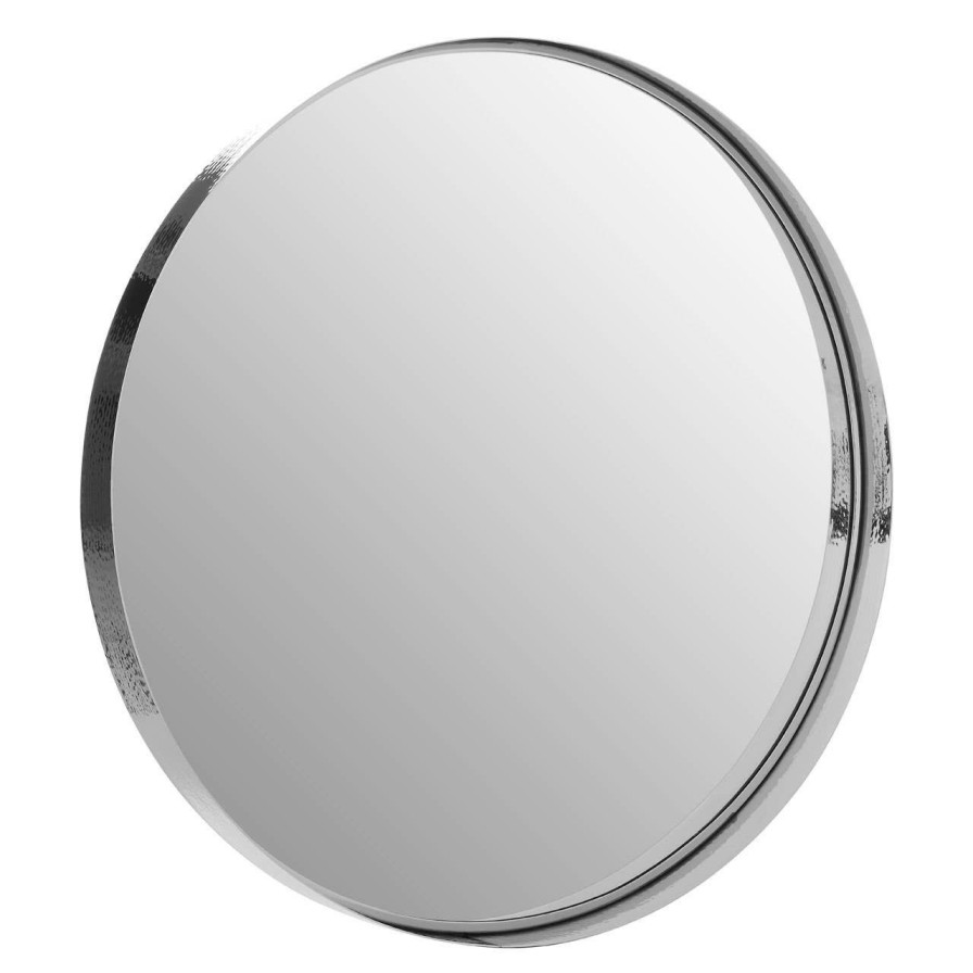 Bathe and Utility Fifty Five South Mirrors | Leonov Large Nickel Finish Wall Mirror