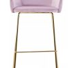 FURNITURE Fifty Five South Bar Seating | Tamzin Pink Velvet Low Back Bar Chair