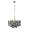 Accessories Fifty Five South Chandeliers | Rydello Smoked Grey Glass Chandelier