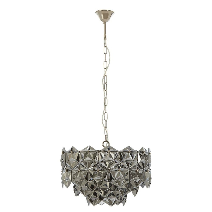 Accessories Fifty Five South Chandeliers | Rydello Smoked Grey Glass Chandelier