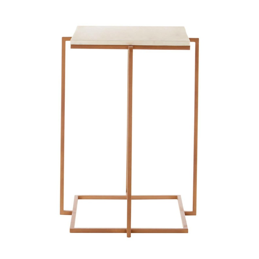 FURNITURE Premier Side Tables | Shalimar Side Table With Gold Finish Legs