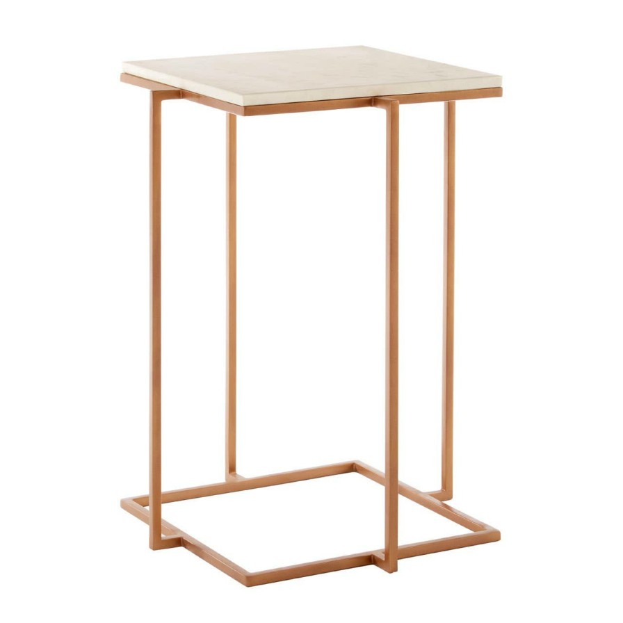 FURNITURE Premier Side Tables | Shalimar Side Table With Gold Finish Legs