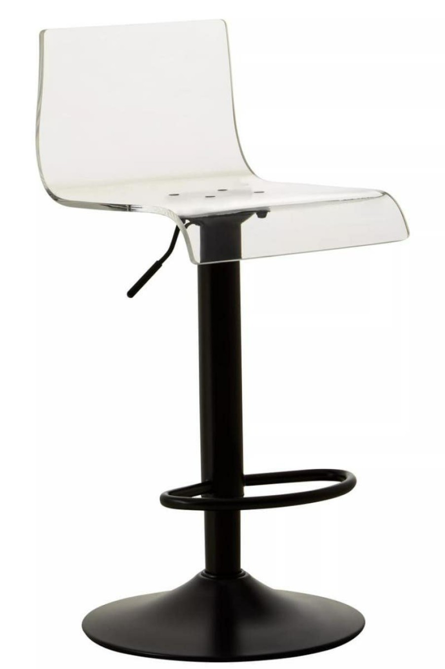 FURNITURE Fifty Five South Seating | Acrylic And Black Metal Bar Stool