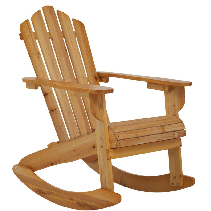 Outdoor Premier Outdoor Seating | Beauport Natural Finish Rocking Chair