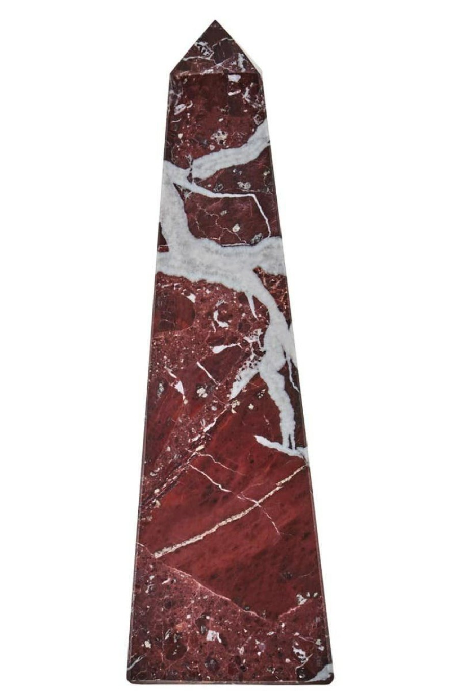 Accessories Fifty Five South Sculptures and Ornaments | Salmo Small Red Marble Obelisk