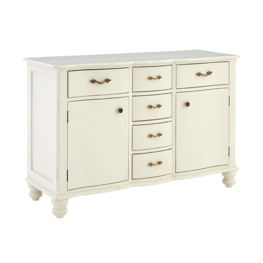 FURNITURE Fifty Five South Storage | Loire 6 Drawer White Sideboard