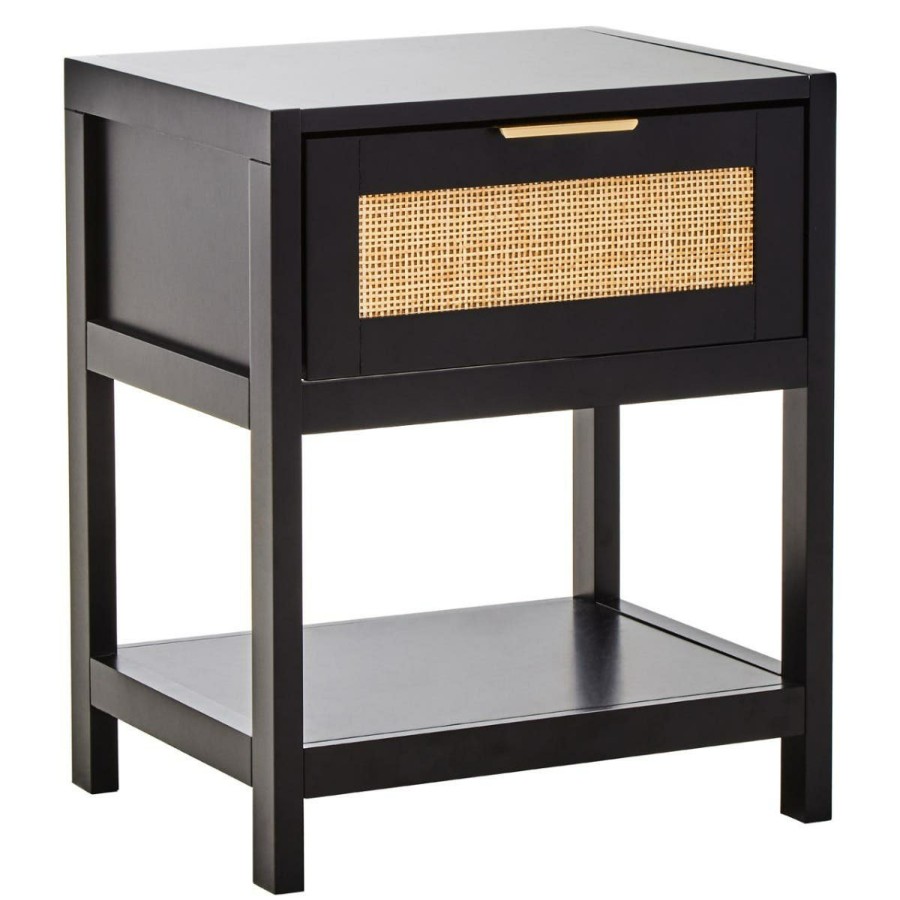 FURNITURE Premier Storage | Sherman Black Wood Side Table