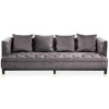 FURNITURE Fifty Five South Seating | Sefira Three Seat Viola Pirate Grey Fabric Sofa