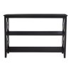 FURNITURE Premier Storage | Heritage Three Shelf Large Black Bookcase