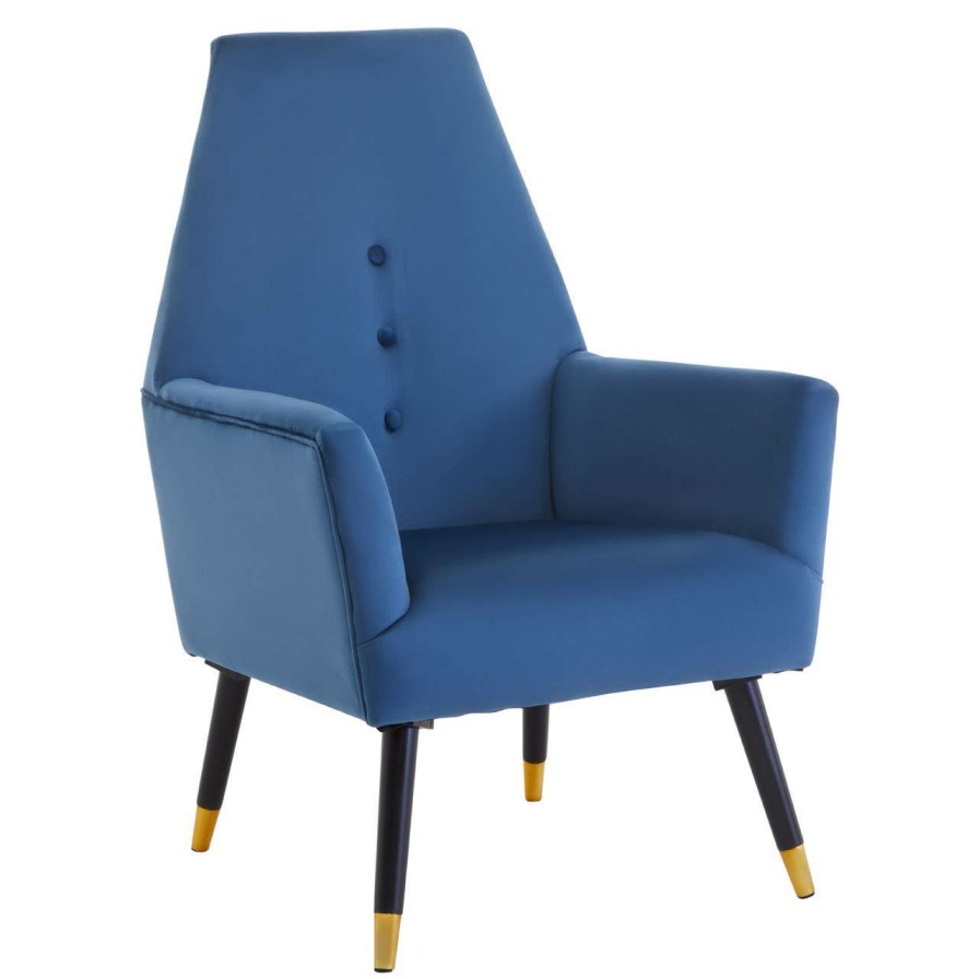 FURNITURE Premier Statement Chairs | Loretta Midnight Velvet Button Detail Chair