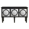 FURNITURE Fifty Five South Storage | Telese Black Finish Sideboard